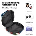 thumbnail image 4 of Woodpecker Sanitary Napkin Storage Bag Pouch, Period Bag Makeup Travel Bag Oxford Cloth Small Travel Toiletry Bag for Women, 4.7x6.6x6.6 in, 4 of 6