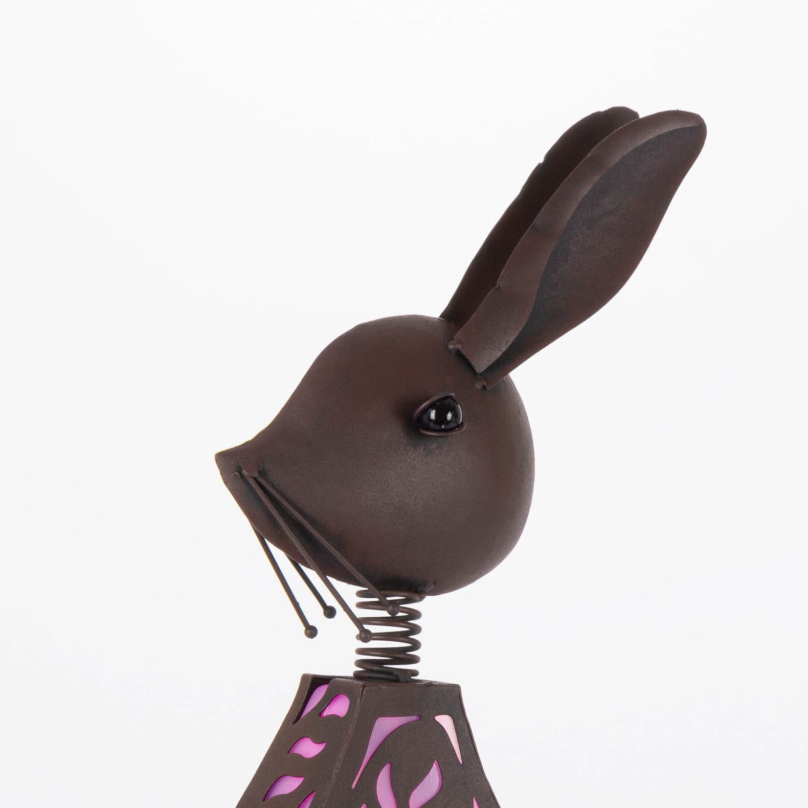 Better Homes & Gardens 19.29"H Metal Coffee Brown Solar Rabbit