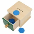 thumbnail image 2 of Caja de juguetes para bebés Imbucare, caja de madera con forma de moneda y bola, juguetes educativos para niños y niñas n.° 1, 2 of 14