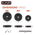 thumbnail image 3 of CAP Barbell 50 lb Adjustable Vinyl Dumbbell Set, 3 of 7