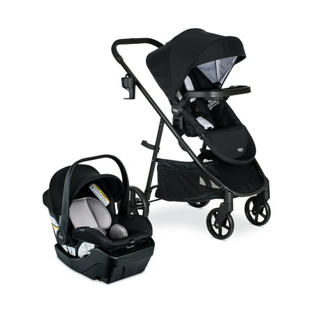 Britax Willow Brook Baby Travel System, Infant Car Seat and Stroller Combo, Onyx Glacier
