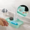 thumbnail image 5 of Silicone Drying Mat with Faucet Handle and Sponge Holder, Kitchen Sink Sponge Holder, Kitchen Countertop Bathroom Drying Mat (Blue), 5 of 5