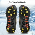 thumbnail image 3 of Htwon Snow Anti Slip Spikes Grips Crampon Cleats Boot Shoes Covers Ice Grippers Studs, 3 of 19