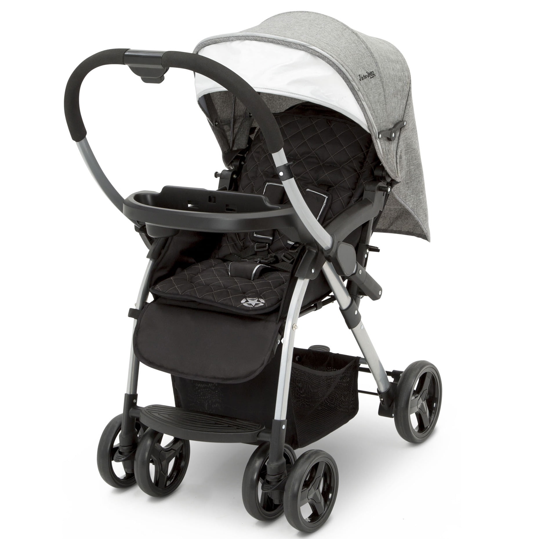 Jeep Unlimited Reversible Handle Stroller, Grey Tweed
