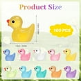thumbnail image 3 of 100PCS Tiny Resin Bulk Duck Miniature Figures Ornament Luminous Transparent Multicolor Dollhouse Decor Accessorie for Garden Aquarium Potted Ornament,10 Colors, 3 of 6
