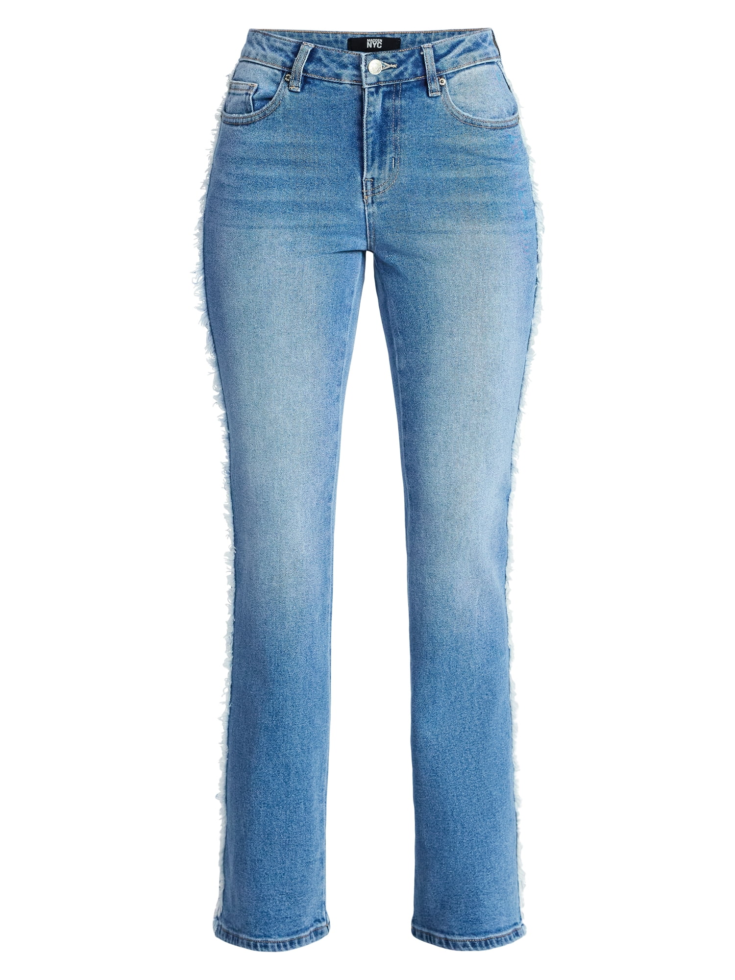 Madden NYC Women's Frayed Seam Bootcut Jeans, Sizes 00-18