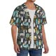 thumbnail image 2 of Fotbe Moose Squirrel owls tree Camisa Estampada de Manga Corta para Hombre, Casual de Verano, Estilo Playero, Sin Arrugas-XX-Large, 2 of 5