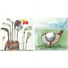 International Bundle Of 2 Tee Time Golf Themed Paper Cocktail Beverage Napkins, 40 Pieces 5 X 5 Inches