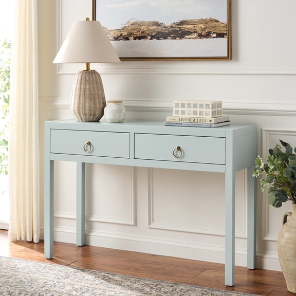 Safavieh Moya 2 Drawer Console Table, Light Blue