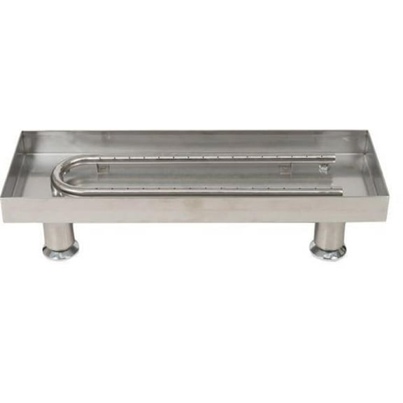 Dagan UBPS-24 Burner Pan with U-Straight Burner, Stainless Steel
