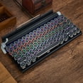 thumbnail image 5 of Retroiluminación mecánico retro 83 teclas Bluetooth5.0 Durable Multi-System Gaming Keyboard para Office Coffee Shop School Laptop perfke Teclado de máquina de escribir, 5 of 5