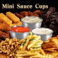 thumbnail image 6 of 12 Pcs Mini Sauce Cups,Stainless Steel Condiment Cups,Reusable Sushi Dipping Dishes,Ketchup Dipping Cups,Small Pudding Condiment Cups for Home Kitchen Restaurant (Sliver 60ml), 6 of 7