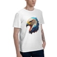 thumbnail image 4 of Colorful Eagle Men's T-Shirt Cotton 100% Summer Tops Fashion Casual Colorful Eagle Short Sleeves for Men Women Round Collar Top Tees, 4 of 6
