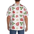 thumbnail image 5 of Vsdgher Strawberry Print Men's Wrinkle Free Untucked Cuban Shirt Business Casual Button Down Shirts Short Sleeve Shirt, 5 of 7