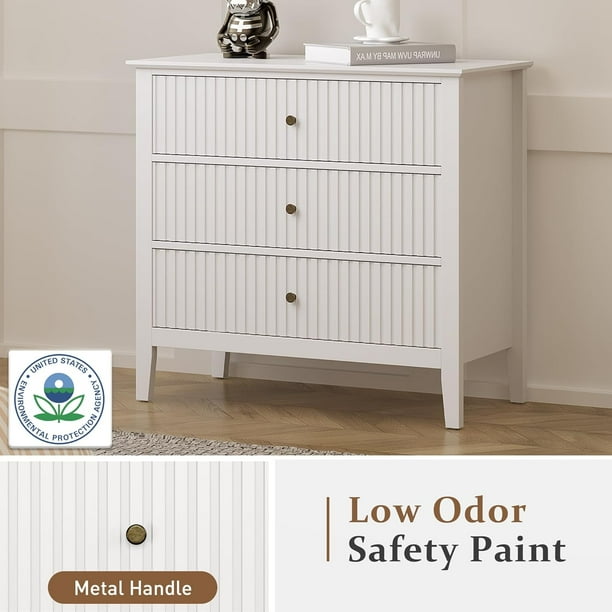 SunVivi 3-Drawer Dresser - Oak dressers for interior design