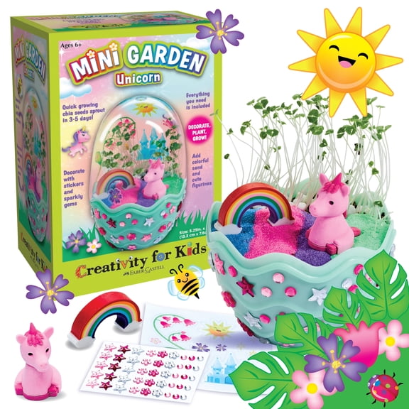 Creativity for Kids Mini Unicorn Garden - Unicorn Craft for Kids | Holiday Stocking Stuffers (Ages 6 )