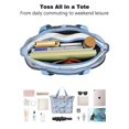 thumbnail image 4 of Tote Bag for Women - Colorful Funny Dachshund Shoulder Bag - Large Utility Work Duffle Bag with Zipper Handbag for Travel, Work, Sprots, 4 of 5