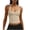 Beige, variant on Womens Halter Tank Tops Backless V Neck Ribbed Y2k Shirts Summer Casual Cropped Tanks Pullover( Gray, S )