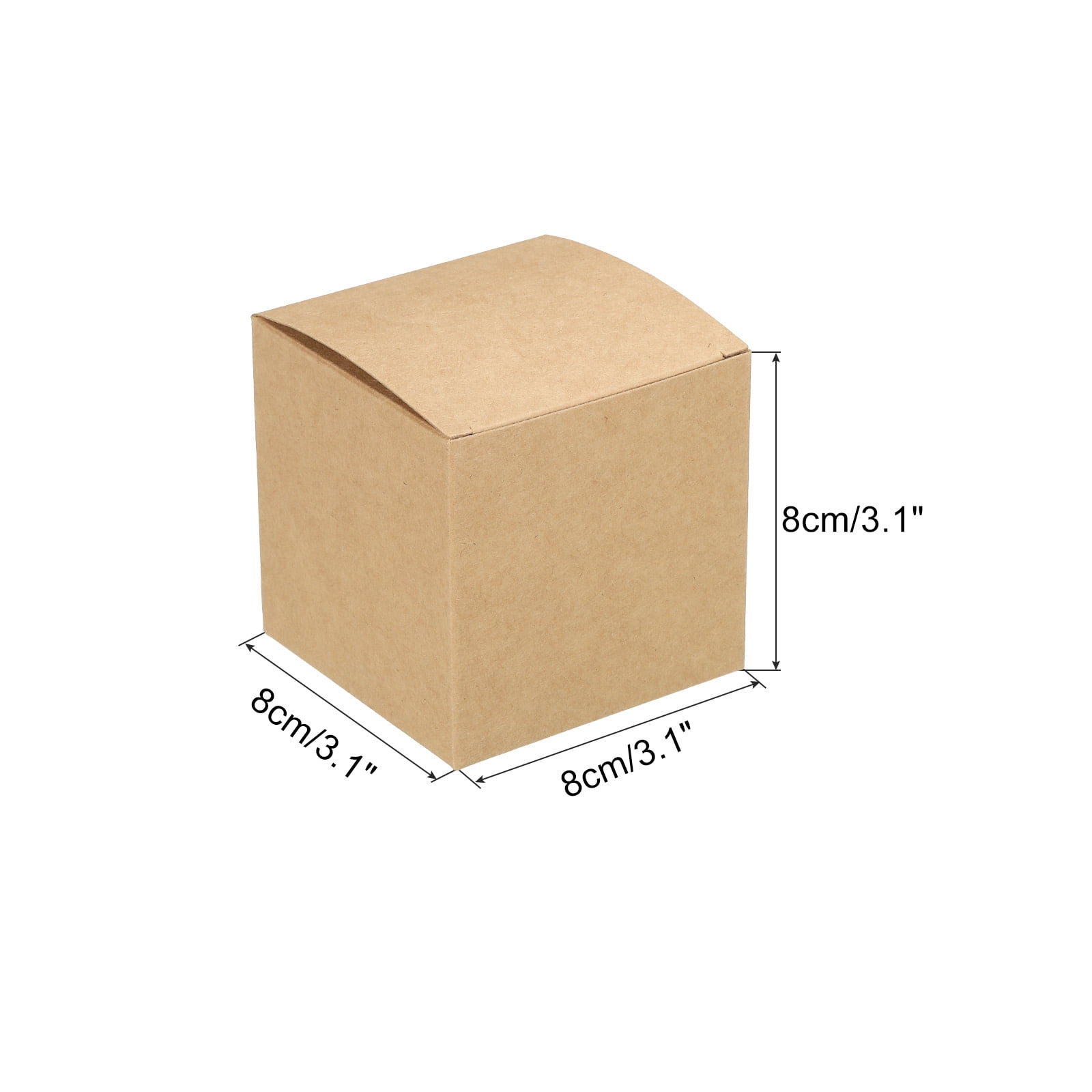 Unique Bargain Paper Recycled Gift Corrugated Paper Box Brown 3.1"x 3.1"x 3.1"