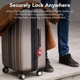 thumbnail image 5 of Luggage New With Wire Cable Solid Color Anti Loss Key Ring Key chain Protective Case Lock Case YELLOW, 5 of 8