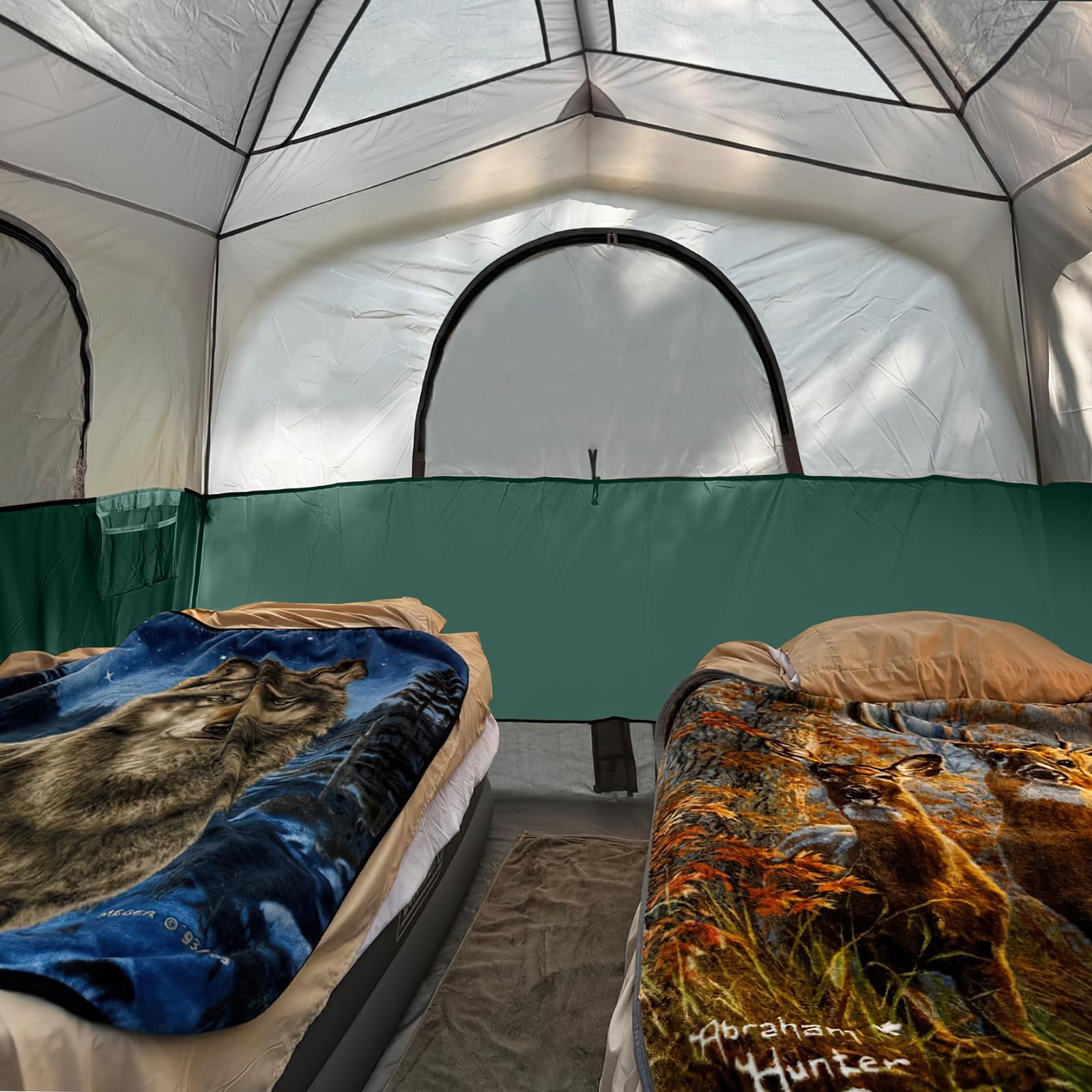 Tents 6 Person Waterproof Windproof Easy Setup Double Layer Family Camping Tent With 1 Mesh Door & 5 Large Windows -10'x9'x78in(h)