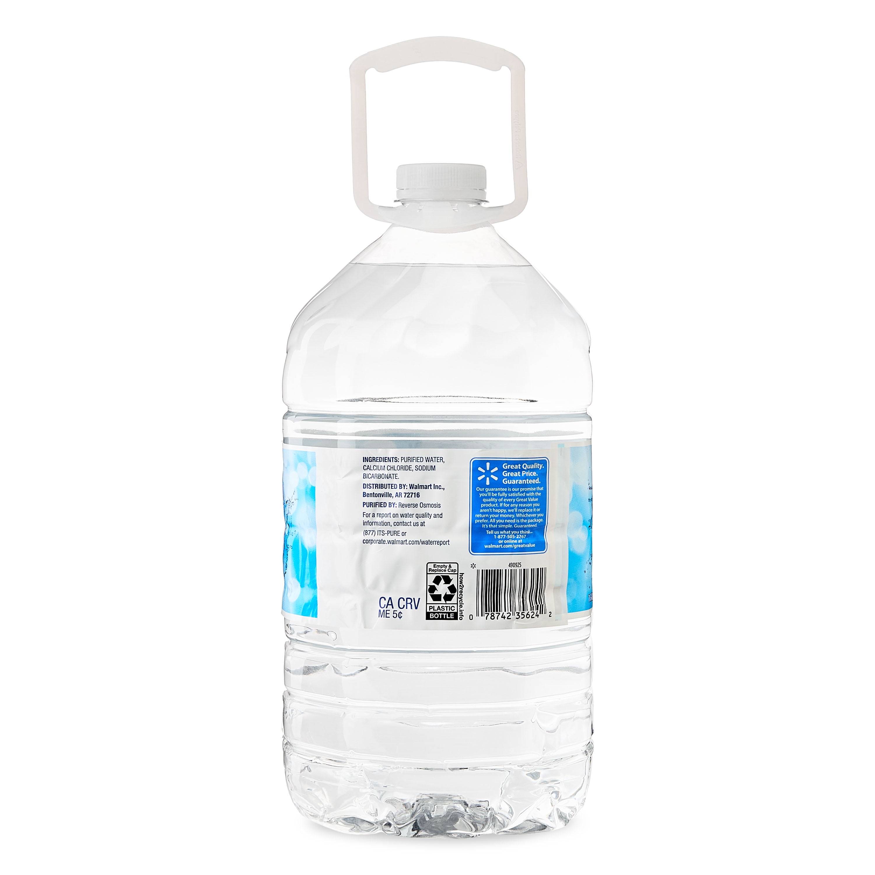 Great Value Purified Drinking Water, PET 1 Gallon bottle