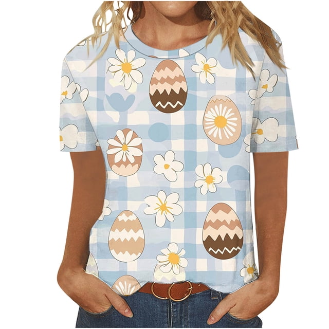 Pantalones Cortos para Mujeres Sexy Moda Casual Impreso Cuello Redondo Camiseta, Manga Corta Superior para Primavera Verano Diario, Fiesta Y Fecha de Uso