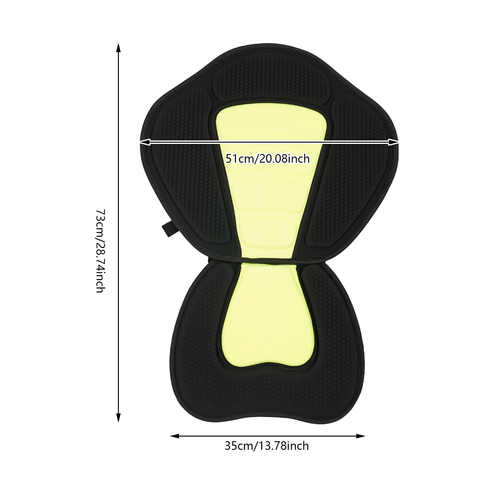 Padded Deluxe Kayak Seat w/Detachable Backpack Bag Back Canoe Backrest Adjustable, Sit On Top Cushioned Back Support SUP Paddle Board Seats for Kayaking Canoeing Rafting Fishing