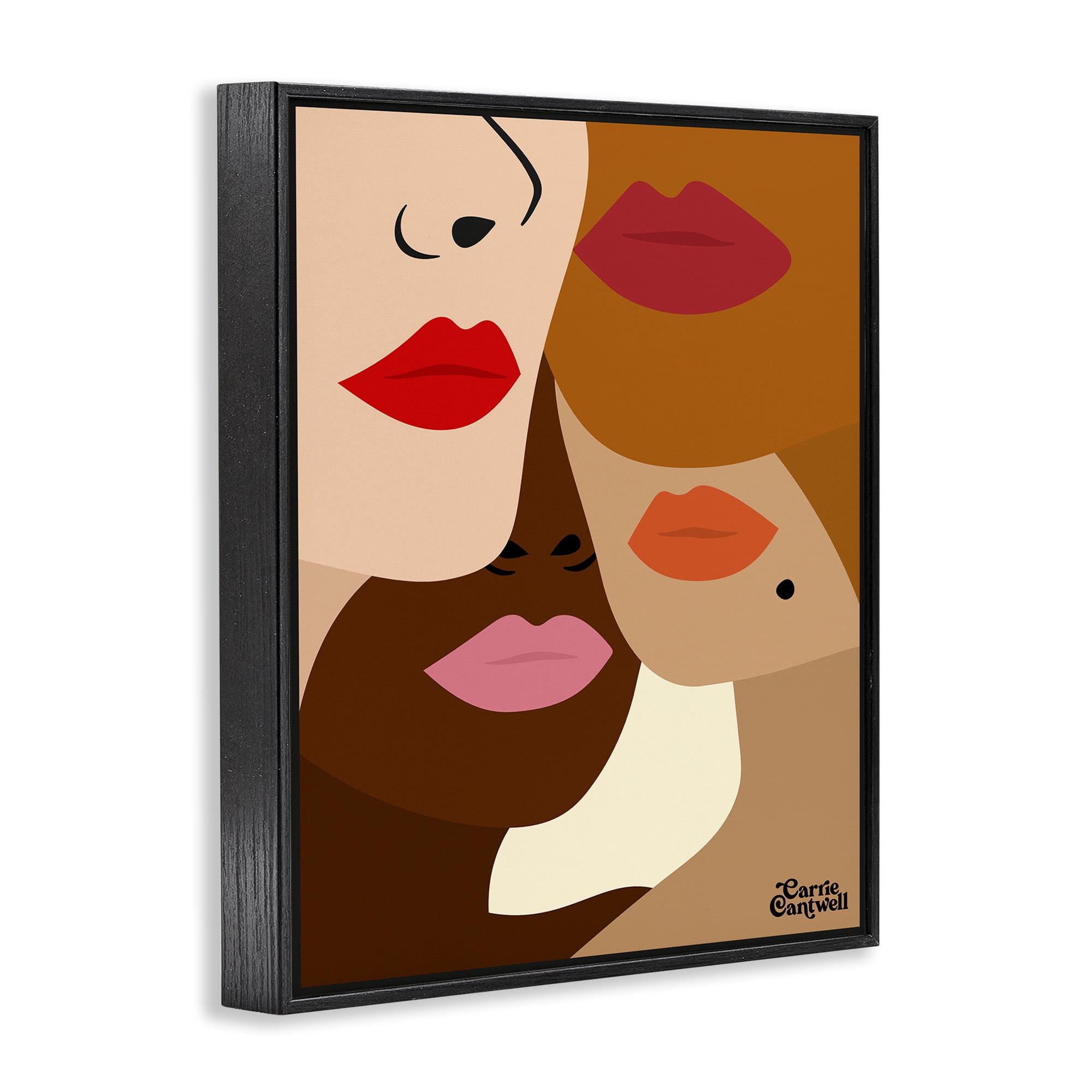 Many Faces of Women Black Framed Giclee Art, design by Carrie Cantwell