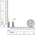 thumbnail image 6 of Gem Stone King 18K Yellow Gold Plated Silver Persian Blue Moissanite Drop Dangle Earrings for Women | 1.50 Cttw | Gemstone Birthstone | Round 5MM, 6 of 6