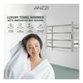thumbnail image 5 of Glow Series 4-Bar Wall Mounted Electric Bathroom Towel Warmer Rack in Brushed Nickel Finish Stainless Steel, 5 of 11