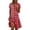 Red, variant on Lovzfmll Shirt Dress for Women, Collared Short Sleeve, Casual Mid-Length Dress Purple, S