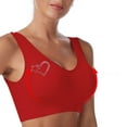 thumbnail image 4 of SMihono Bras for Women No Underwire Everyday T Shirt Bra Cute Star Heart Print Bralettes Back Smoothing Anti-Sagging Breasts Bralette Red XXXL, 4 of 6