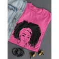 thumbnail image 3 of Afro Woman Stunning Hair Shaped T-Shirt Women -SPIdeals Designs, Female XX-Large, 3 of 4