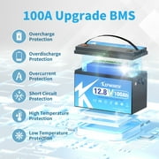 KEPWORTH 12V 100Ah LiFePO4 Lithium Battery with 100A BMS and 14.6V 7A Charger