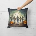 thumbnail image 2 of Zombies Spooky Halloween Fabric Decorative Pillow 18 in x 18 in, 2 of 5
