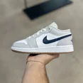 thumbnail image 2 of Jo r-dan 1 Low ‘Midnight Navy Neutral Grey’ (553558-146) Sizes 4Y - 13 BRAND NEW, 2 of 6