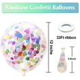 thumbnail image 2 of Globos de látex Bezente Rainbow Multicolor Confeti 30 cm 60 unidades, 2 of 7