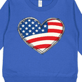 thumbnail image 3 of Inktastic American Flag Heart USA Patriotic Toddler Sweatshirt, 3 of 4