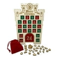 thumbnail image 1 of Fantasy Castle Christmas Advent Calendar Laser Cut Birch Wood Includes Mini Holiday Ornaments - All Red Doors, 1 of 7