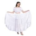 thumbnail image 2 of Wevez Plus Size 40 Inches Long Tribal Fusion 25 Yard Skirt (White), 2 of 3
