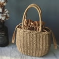 thumbnail image 3 of Travelwant Straw Bags for Women, Hand-woven Straw Small Hobo Bag Round Handle Ring Tote Retro Summer Beach Rattan bag, 3 of 7