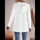 thumbnail image 4 of Abrigo de Invierno Elegante para Mujer, Cárdigan con Capucha, Mangas Largas y Cremallera, Otoño/Invierno XXL, 4 of 8