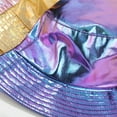 thumbnail image 3 of CoCopeaunt Women Men PU Leather Bucket Hat Shiny Redial Reversible Sun Hat Sun Protection Wide Brim Caps Cool Foldable Hats Outdoor, 3 of 5