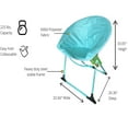 thumbnail image 2 of Impact Canopy Luna Lightweight Portable Folding Dorm Chair, Turquoise, 2 of 4