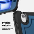 thumbnail image 4 of Case for iPad Air 11 inch M3 2025/M2 2024 (7th/6th Gen) with 360 Rotating Stand, Shoulder Strap, Heavy Duty Shockproof Cover, Navy Blue, 4 of 7