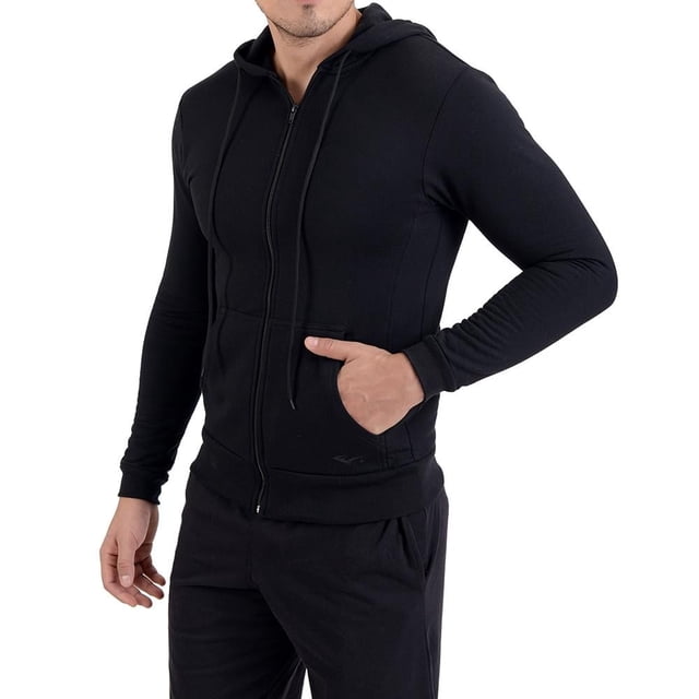 Sudadera Deportiva para Hombre Everlast con Capucha y Cierre Talla Chica Negro
