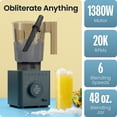 thumbnail image 3 of Chefman Obliterator 1380W Professional Blender w/ Auto Blend & 48oz. Tritan Blending Jar – Midnight, 3 of 10