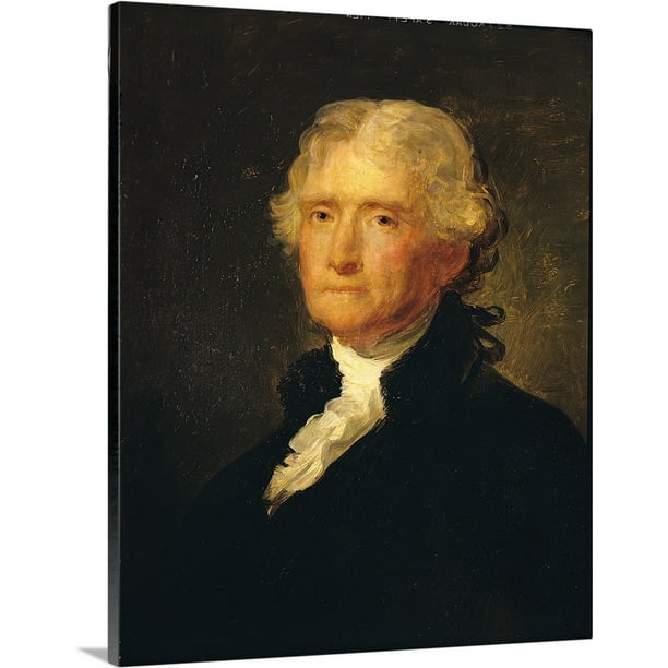 Great BIG Canvas Portrait Of Thomas Jefferson Canvas Wall Art Great big canvas portrait of thomas jefferson canvas wall art