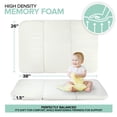 thumbnail image 2 of Stock Your Home Foldable Travel Pack n Play Mattress Pad with Bag Waterproof Mini Crib Mattress with Memory Foam for Playards Includes Travel Case, 2 of 5